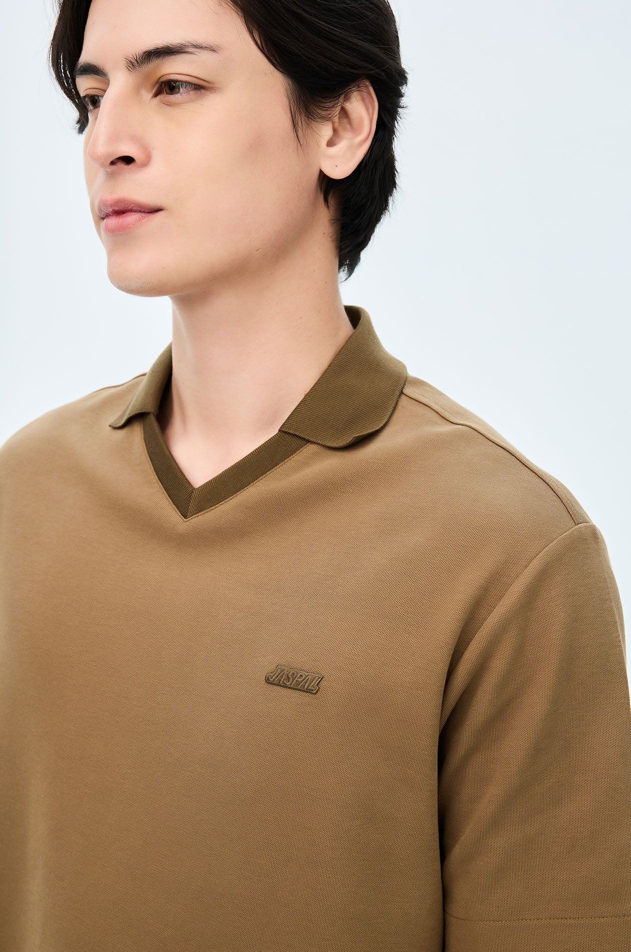 Open Collar Pique Polo Shirt - Image 8