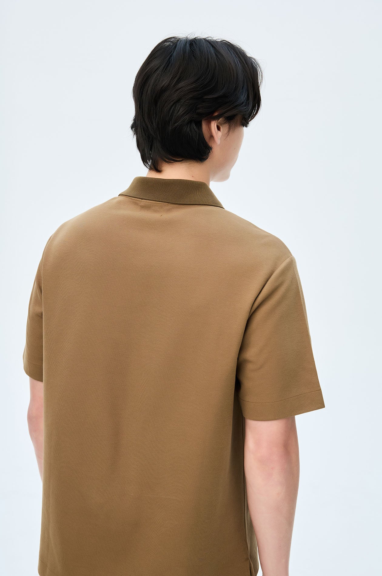 Open Collar Pique Polo Shirt - Image 9