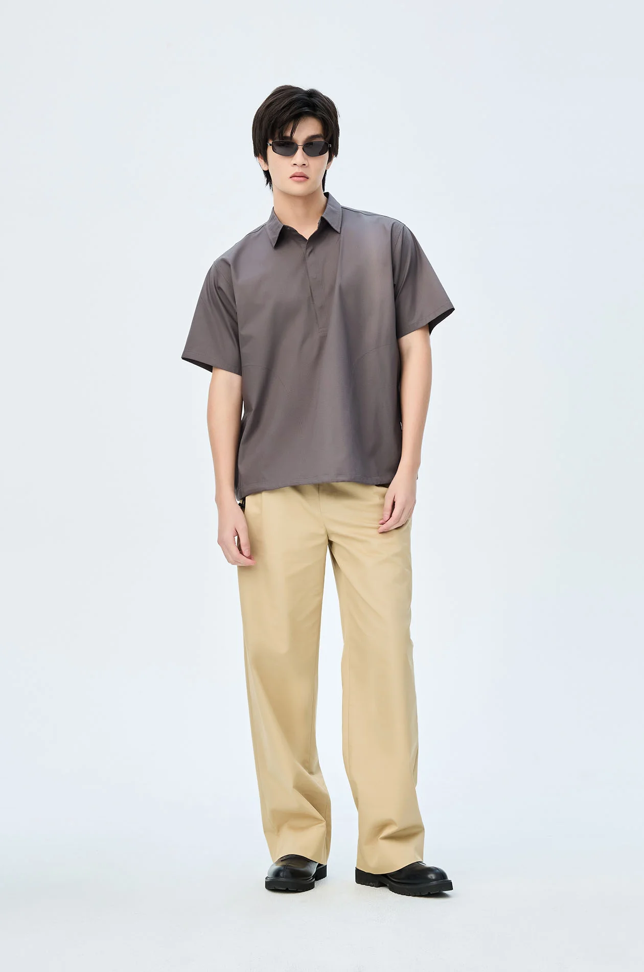 Drawstring Hem Sports Shirt