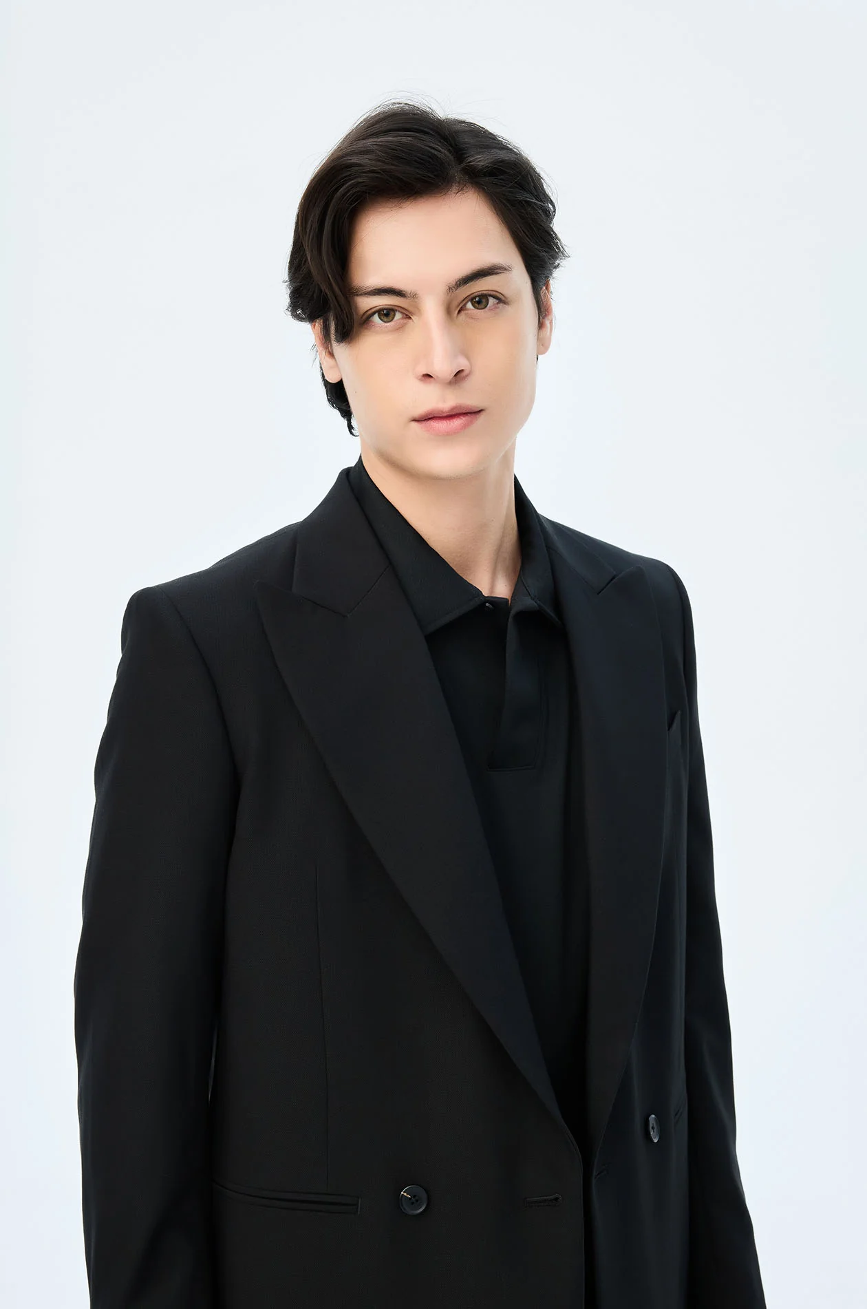 Double-Breasted Wool Blend Blazer - Image 3