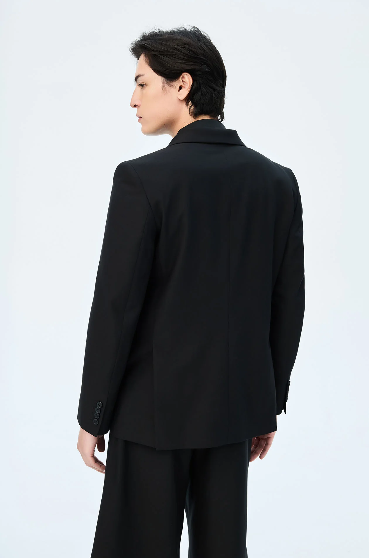 Double-Breasted Wool Blend Blazer - Image 4