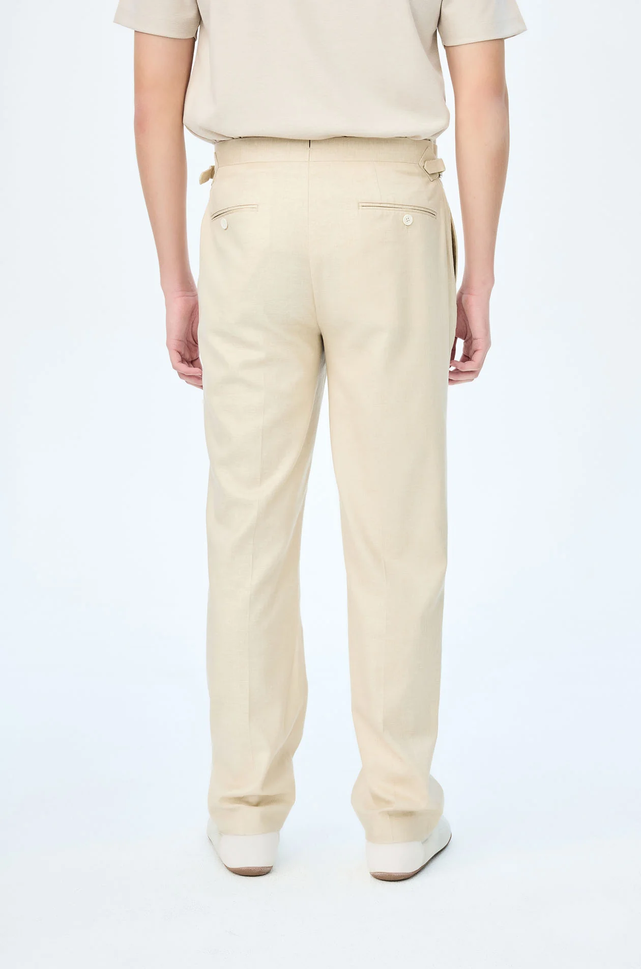 Linen Blend Tailored Pants - Image 4