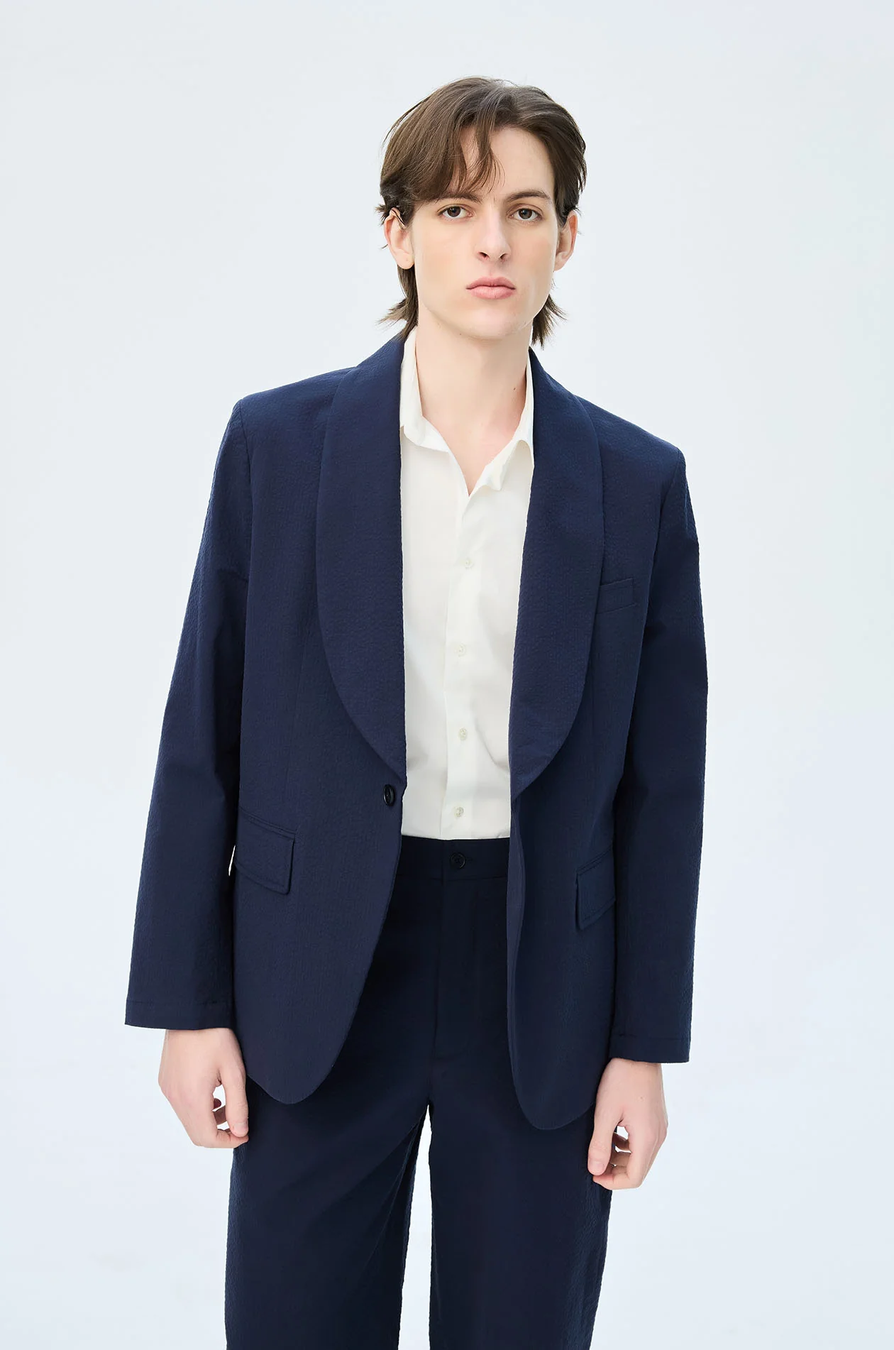 Seersucker Lightweight Blazer - Image 2