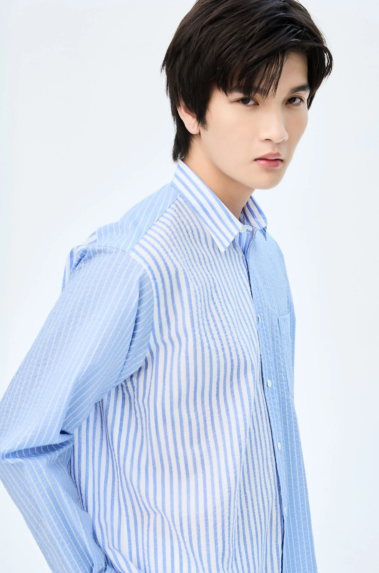 Distinctive Striped Seersucker Shirt - Image 7