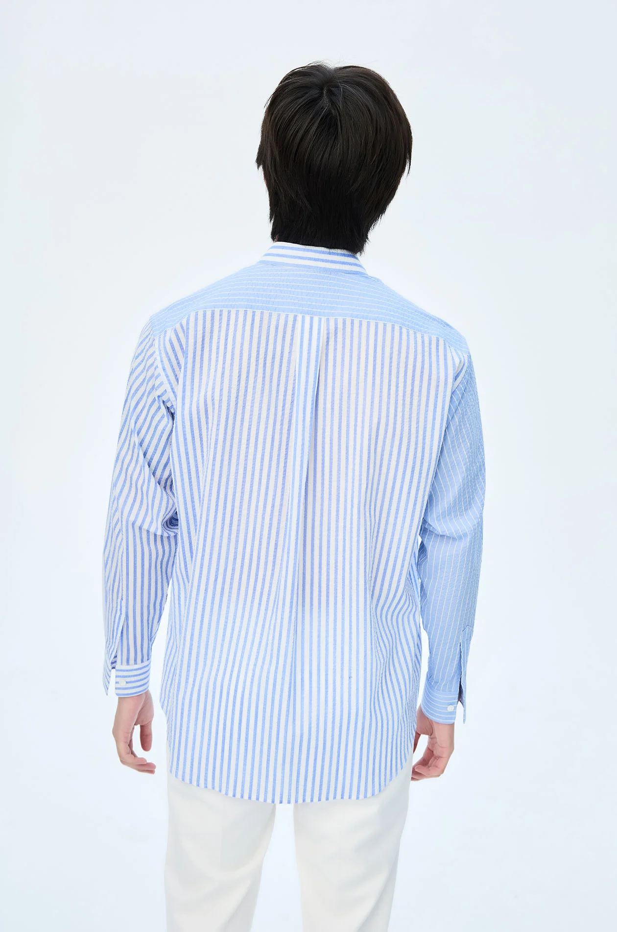 Distinctive Striped Seersucker Shirt - Image 9