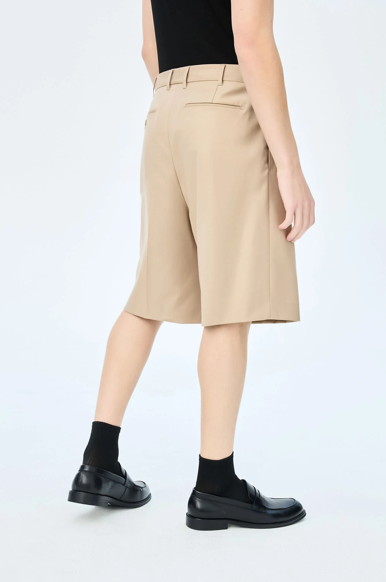 Pleated Tailored Shorts - Image 3