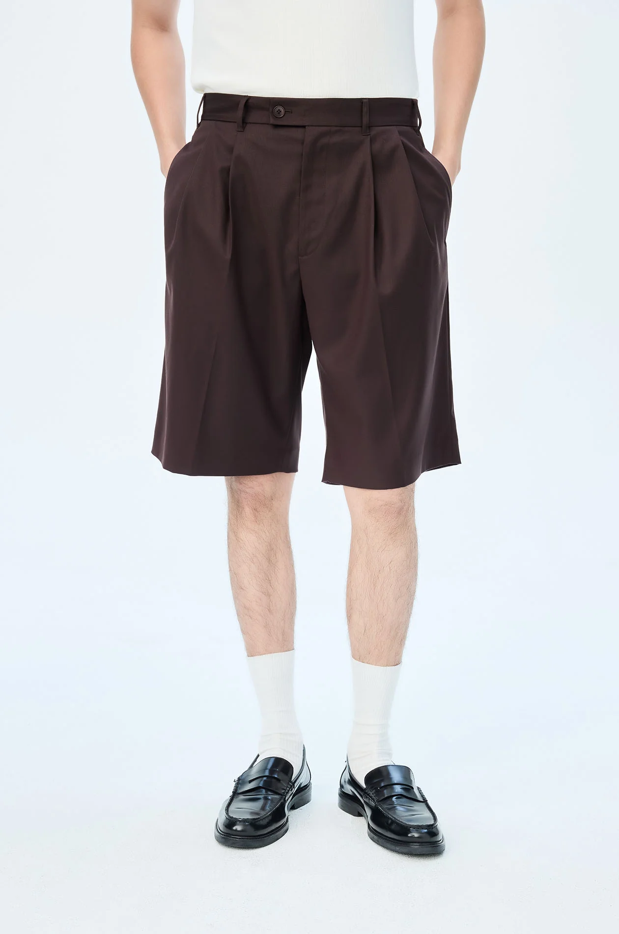 Pleated Tailored Shorts - Image 6