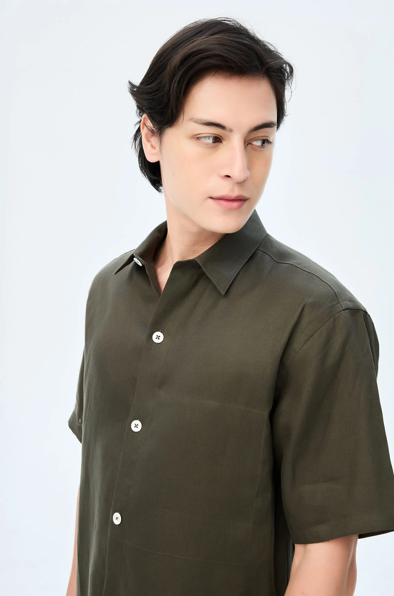 Linen Blend Relaxed Shirt - Image 3