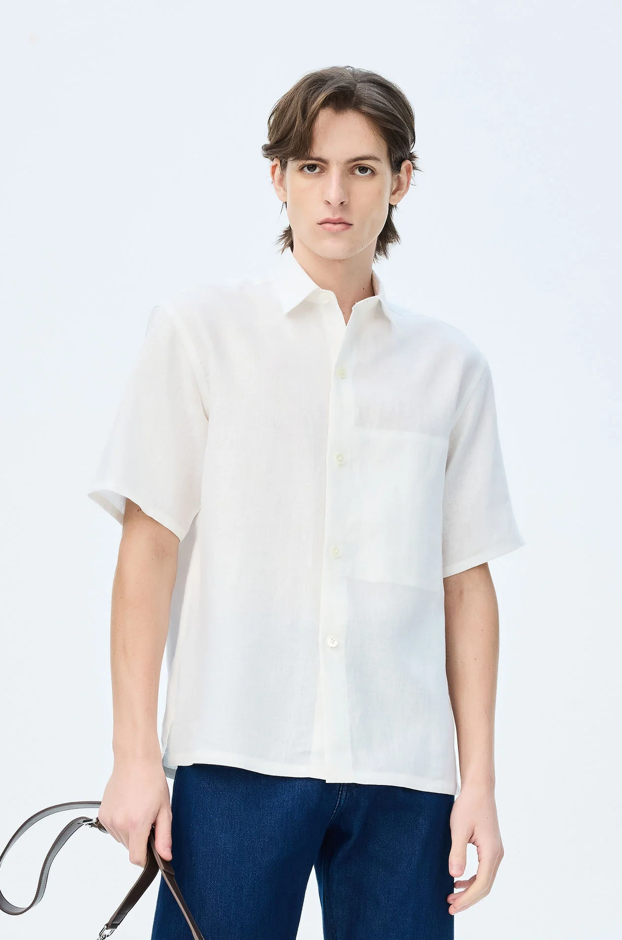Linen Blend Relaxed Shirt - Image 6
