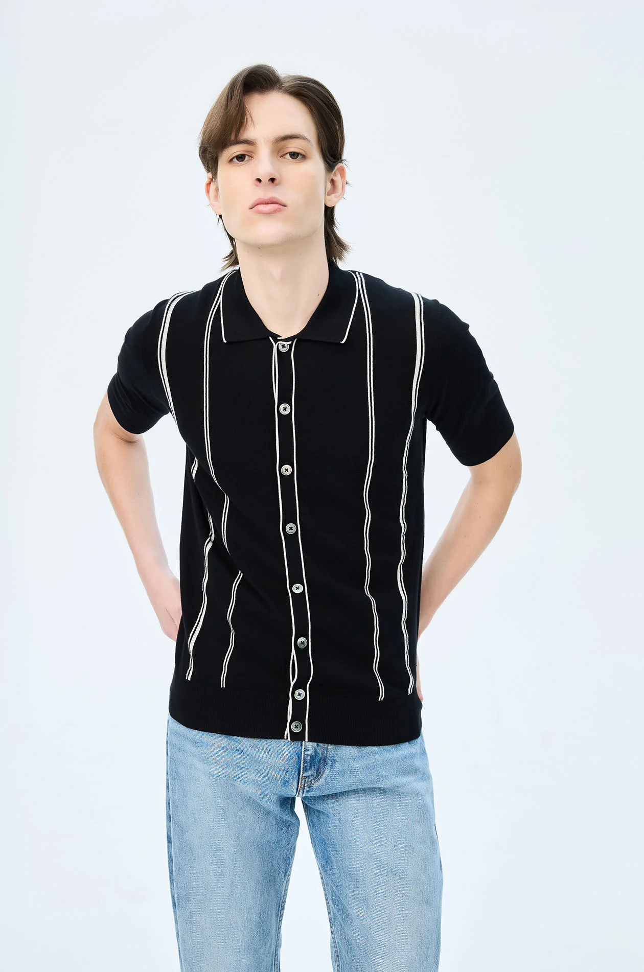 Striped Knit Shirt - Image 7