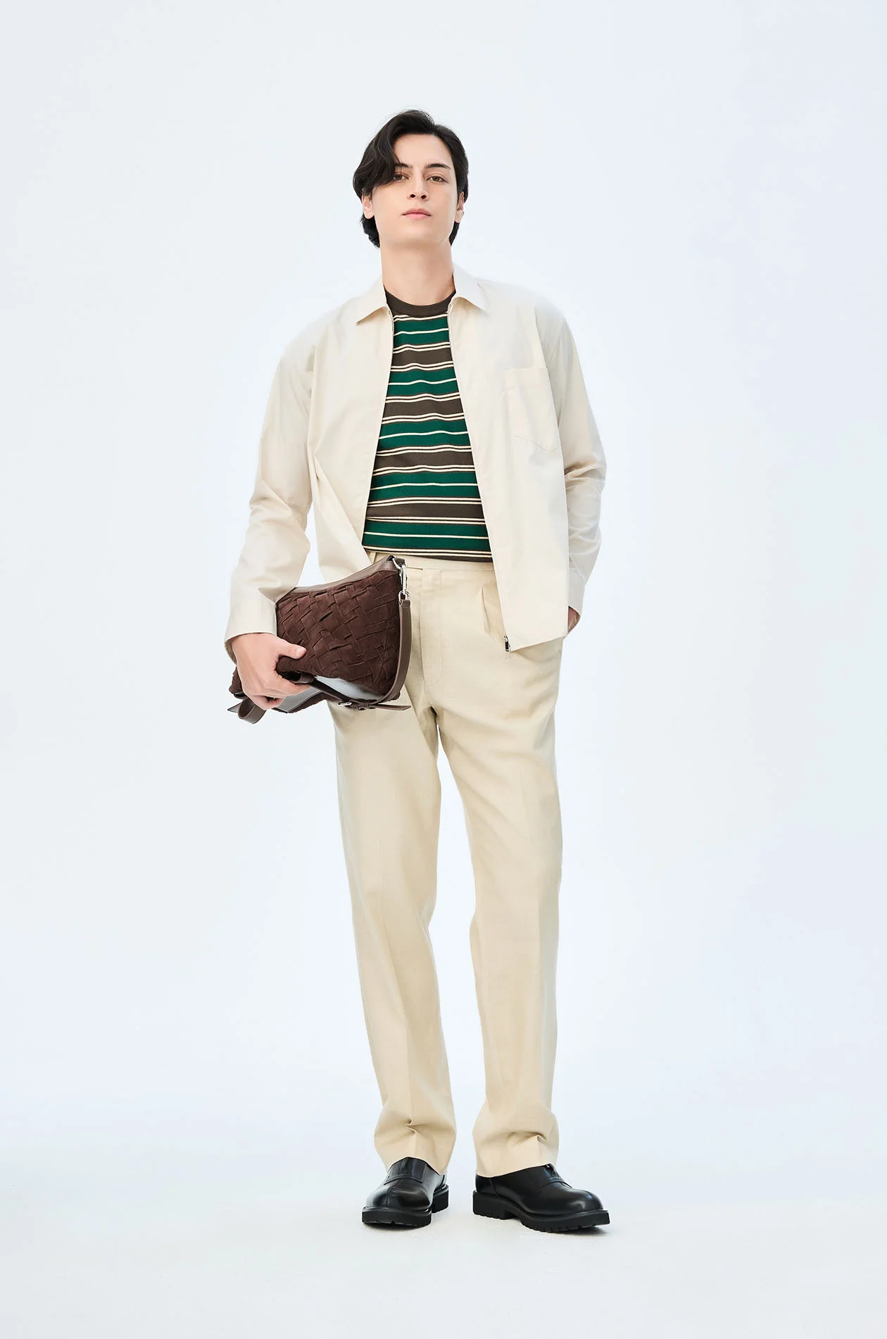 Striped Fine Knit T-Shirt - Image 6