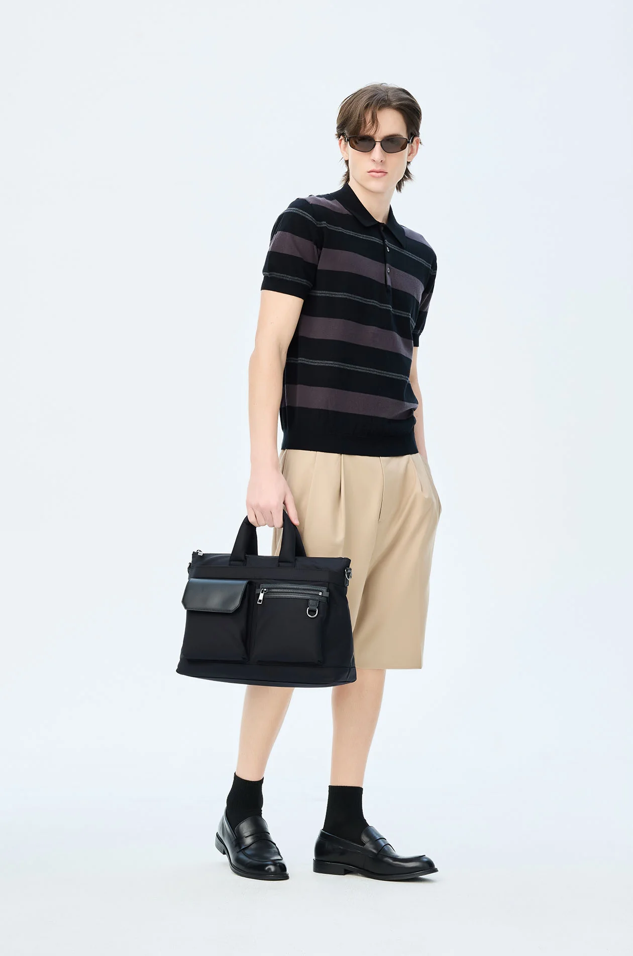Striped Fine Knit Polo Shirt - Image 5