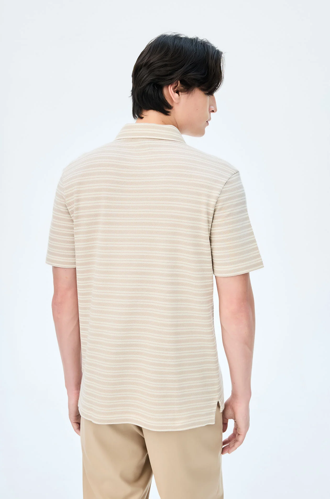 Striped Jacquard Polo Shirt - Image 5