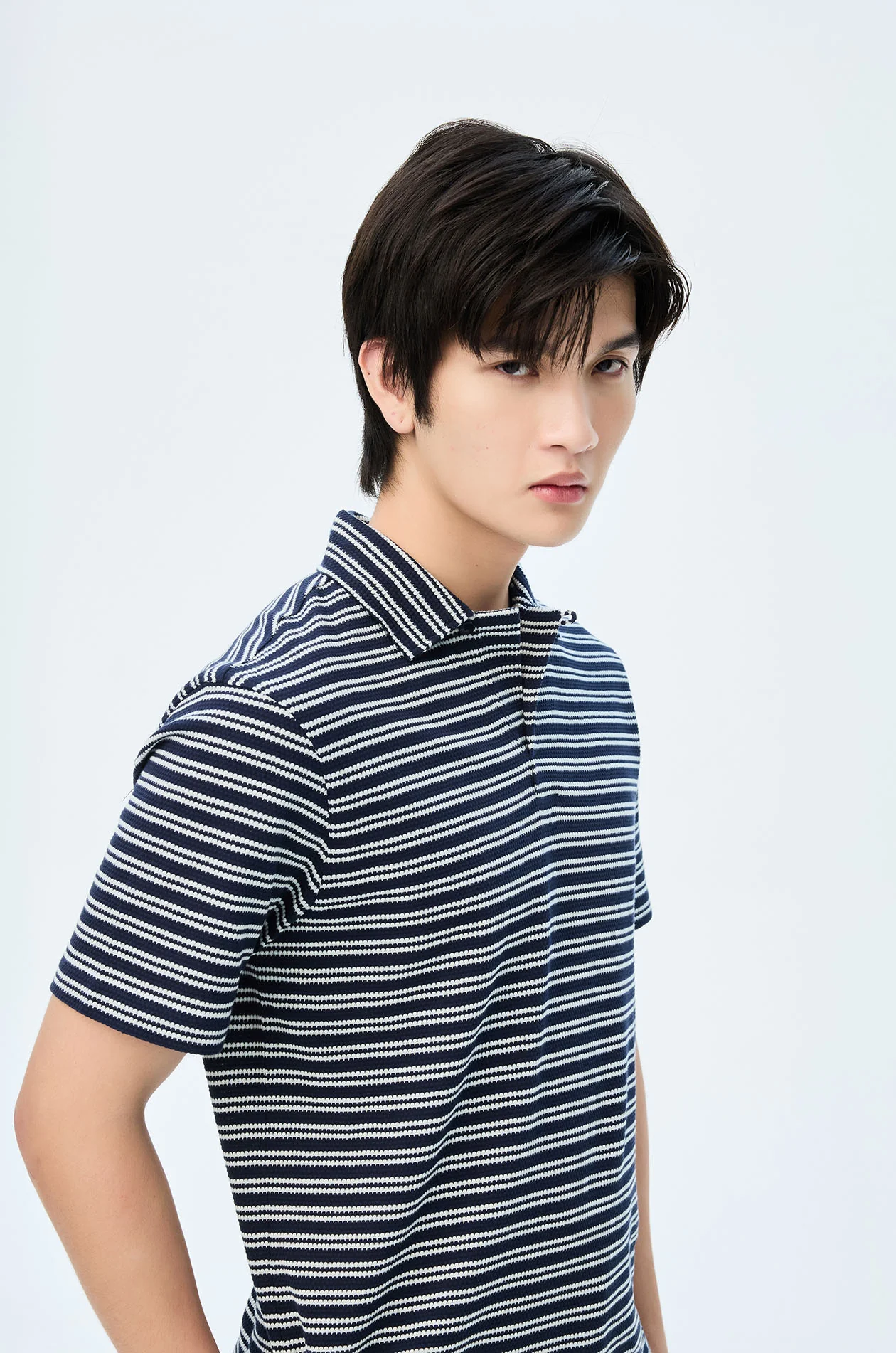 Striped Jacquard Polo Shirt - Image 8