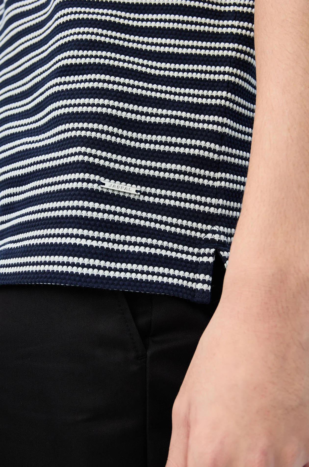 Striped Jacquard Polo Shirt - Image 9