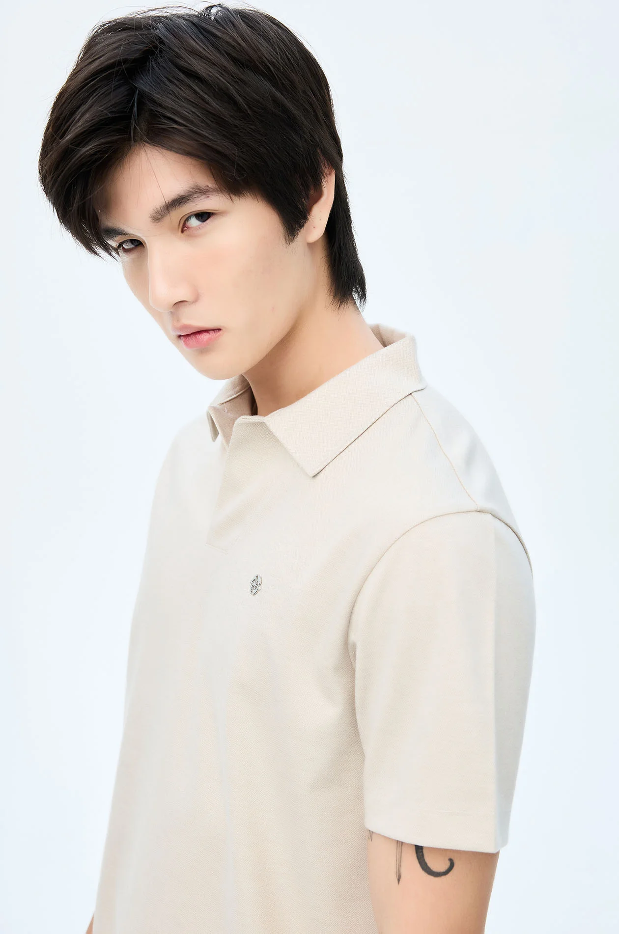 Herringbone Polo Shirt - Image 3