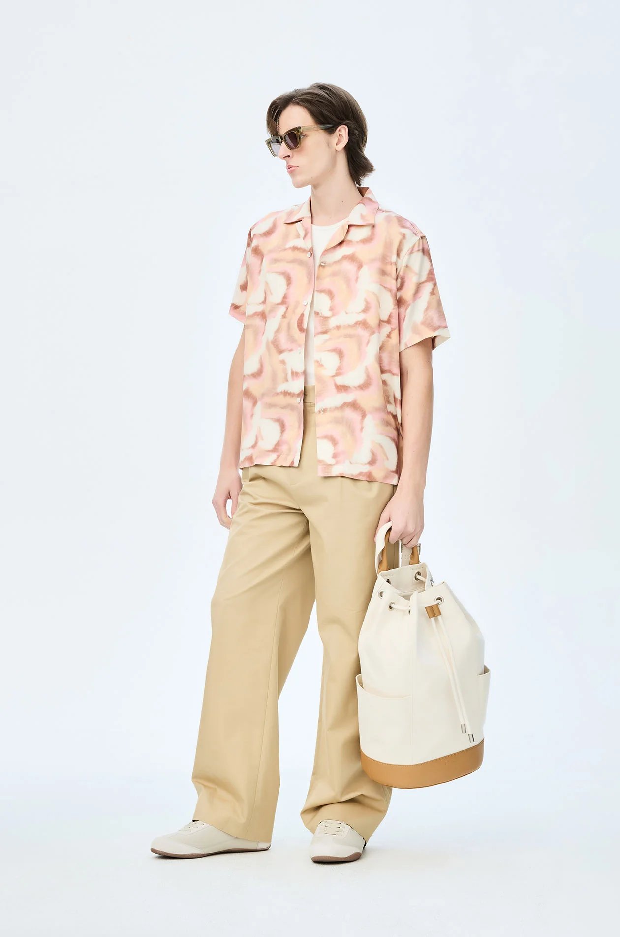 Abstract Brushstroke Motif Shirt