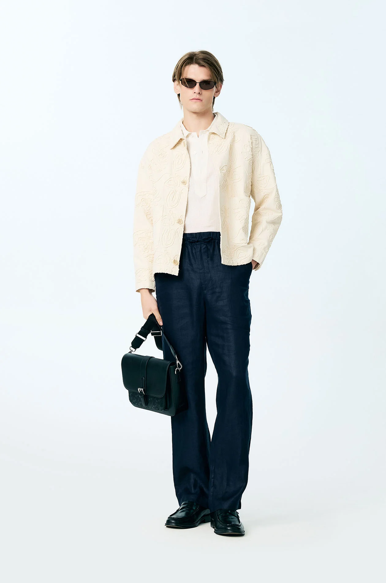 Botanical Rope Embellished Chore Jacket