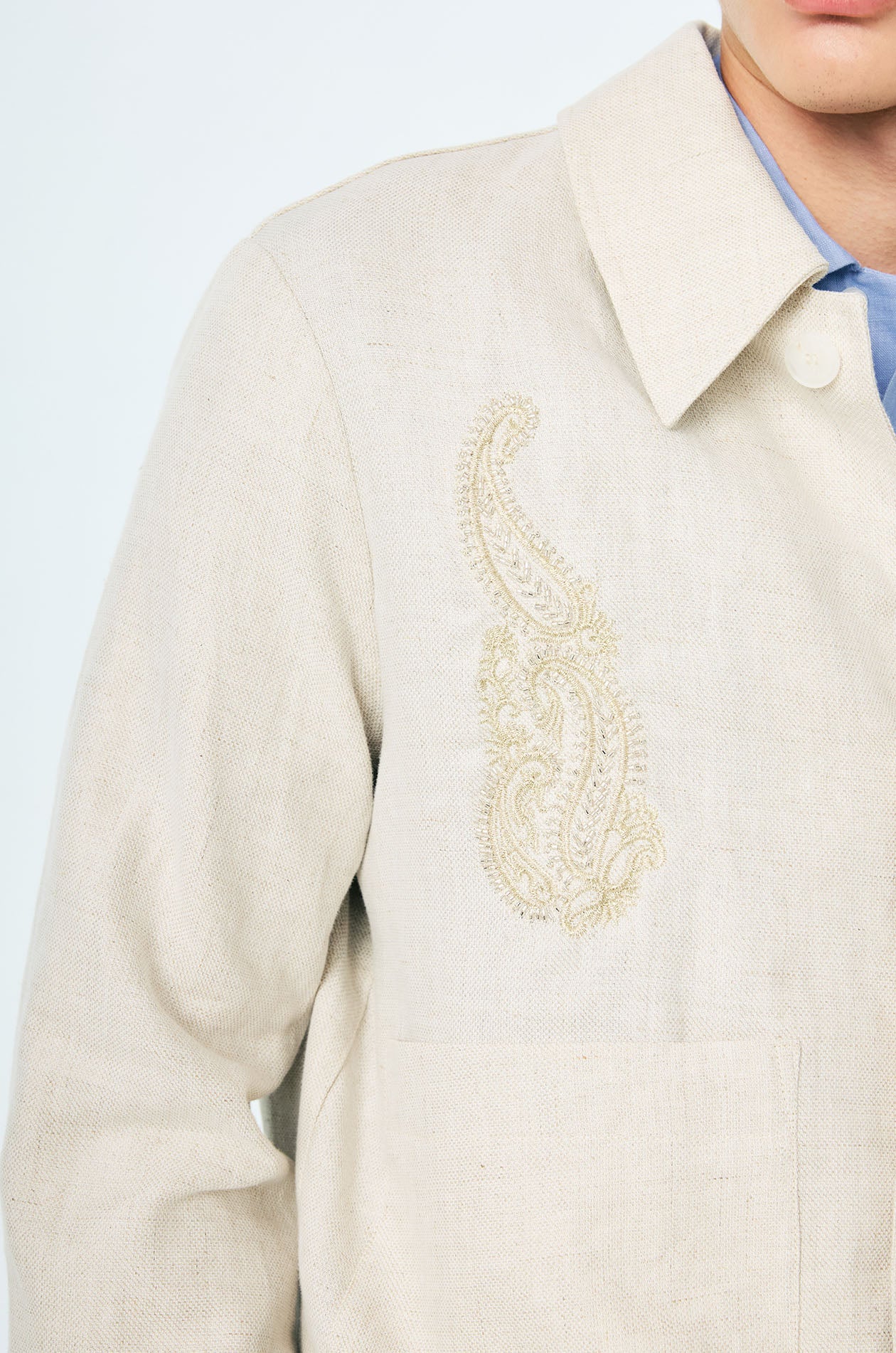 Paisley Embroidered Blouson Jacket - Image 3