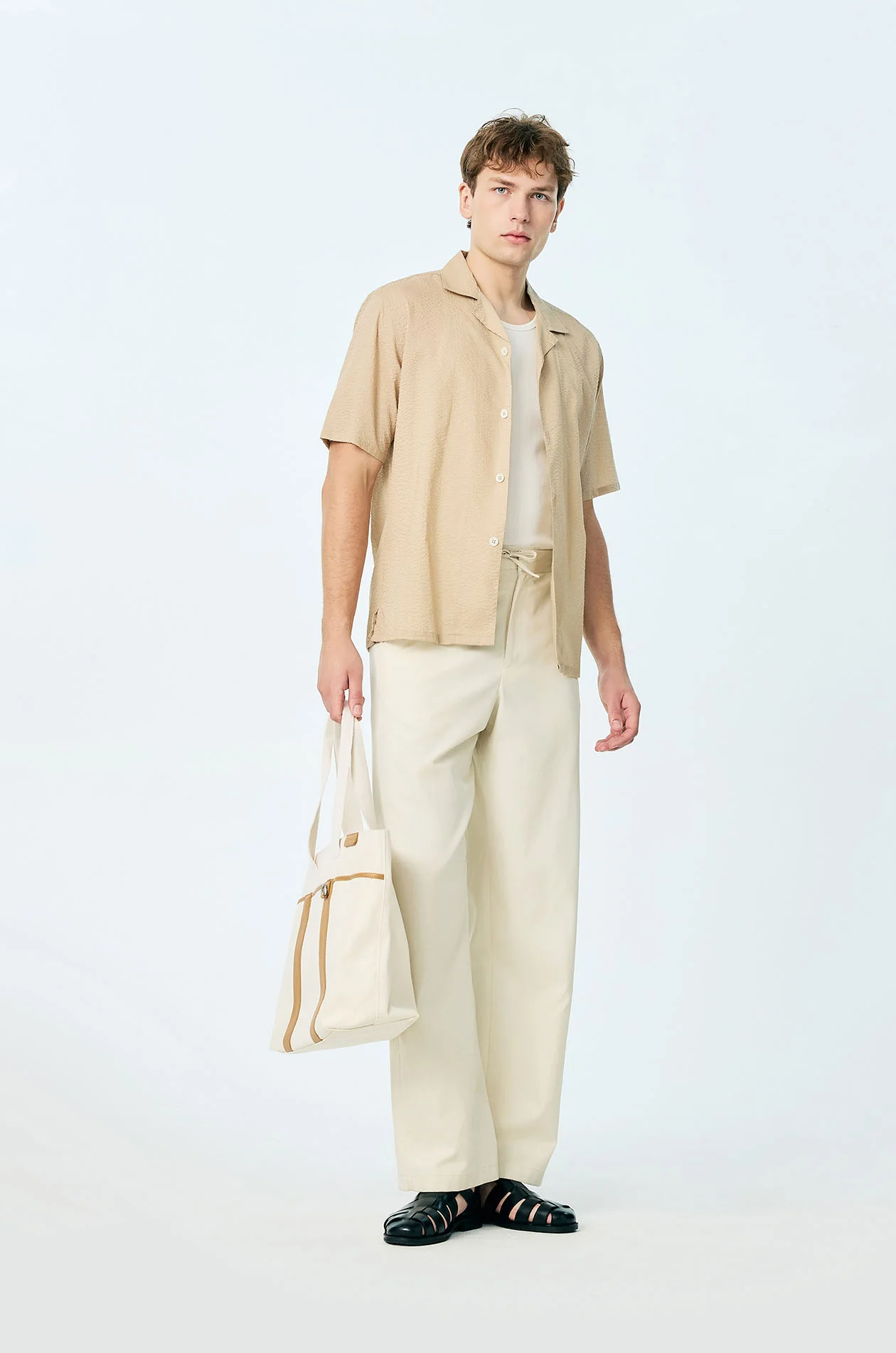 Crinkled Cotton Lawn Resort Shirt