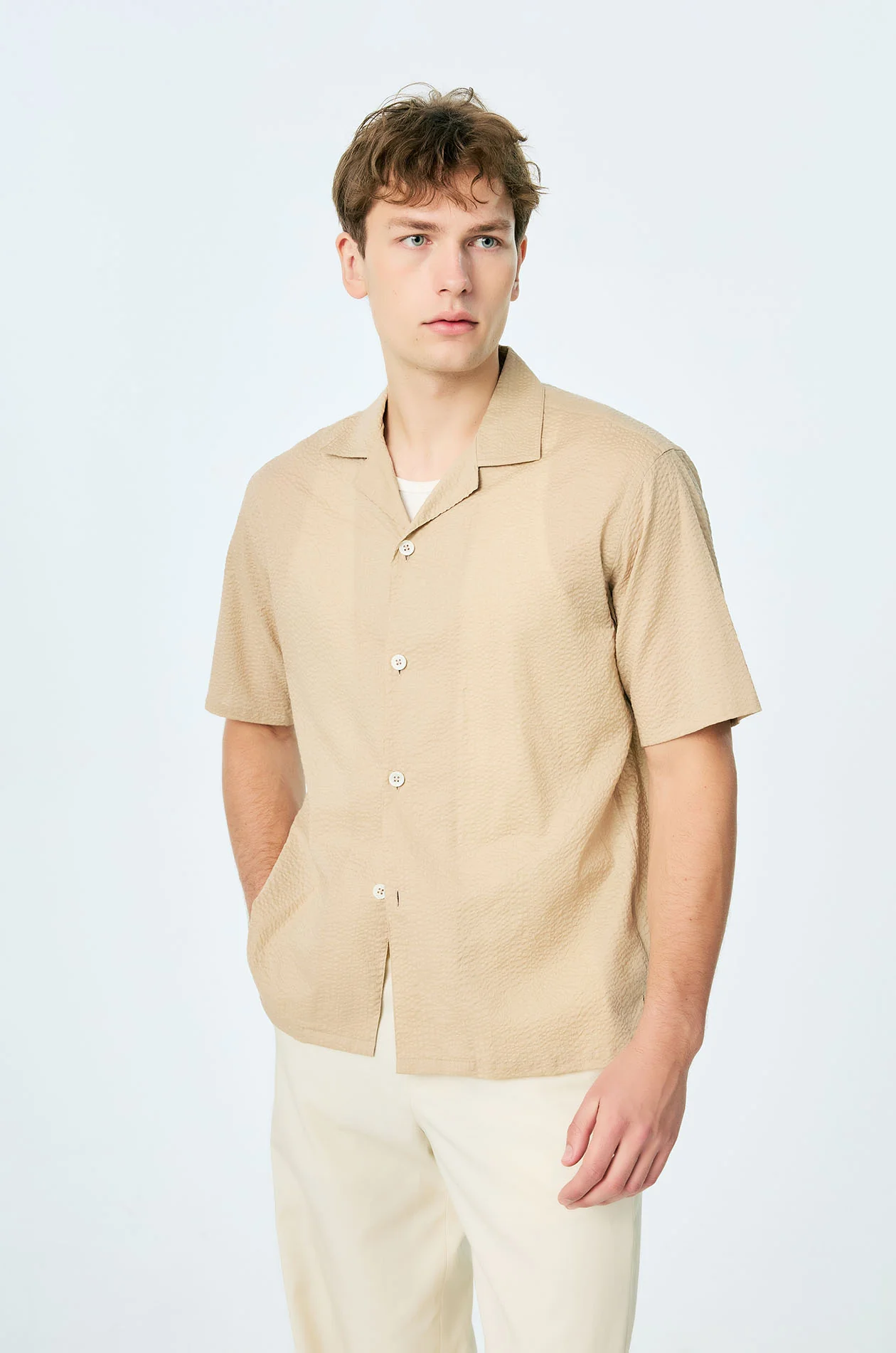 Crinkled Cotton Lawn Resort Shirt - Image 2
