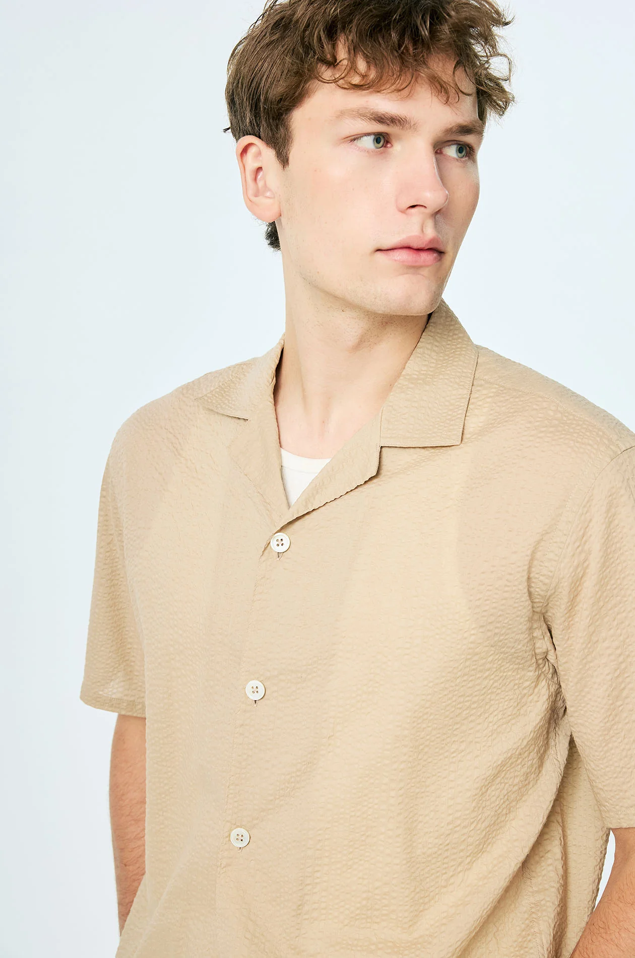 Crinkled Cotton Lawn Resort Shirt - Image 3