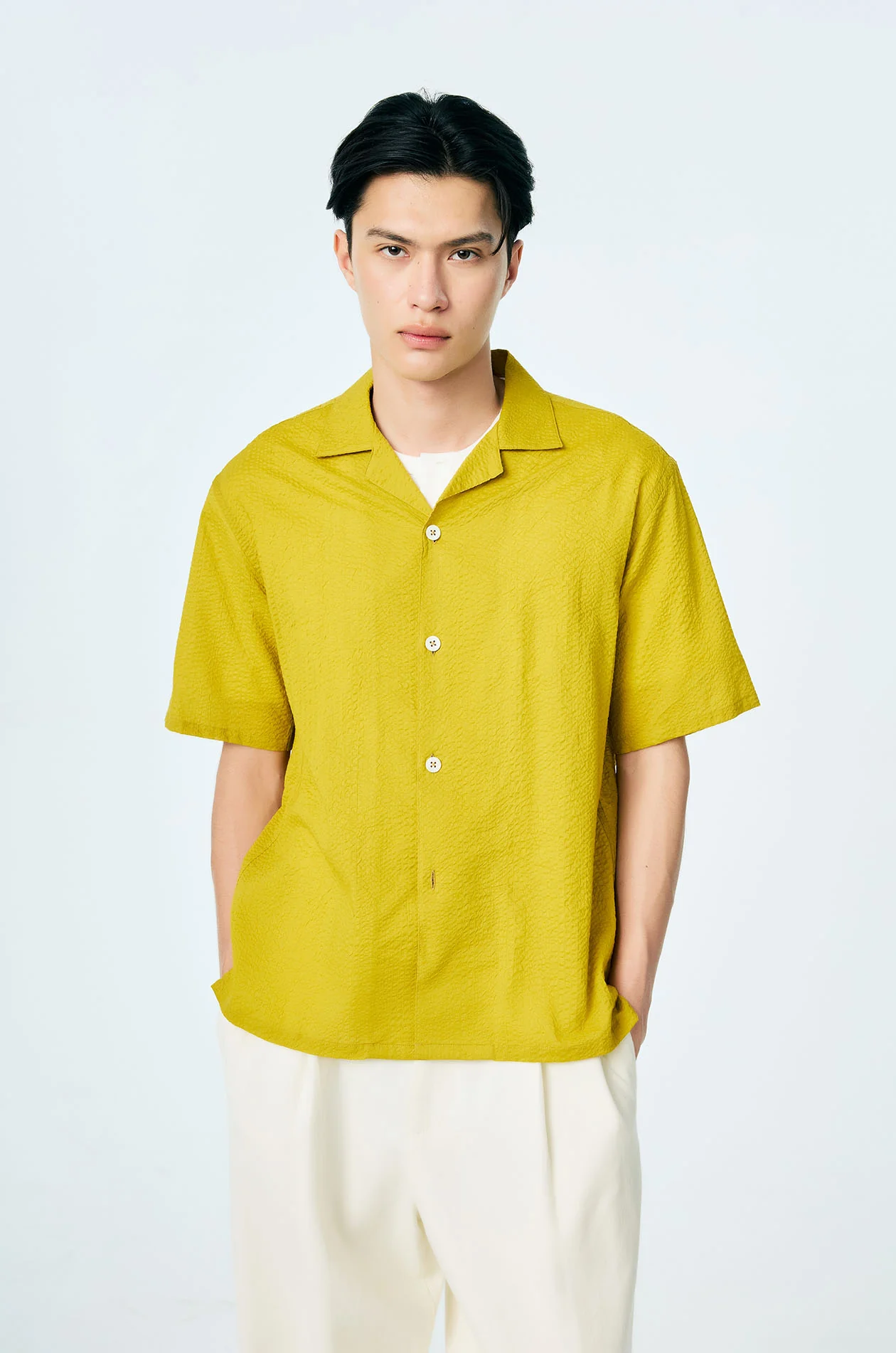 Crinkled Cotton Lawn Resort Shirt - Image 6