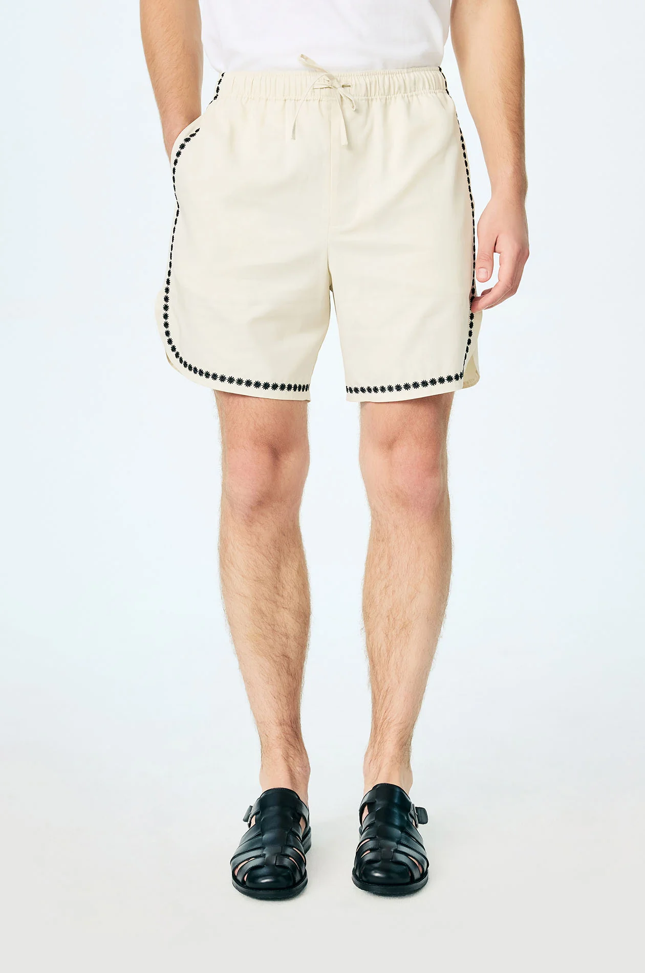 Embroidered Trim Easy Shorts - Image 2