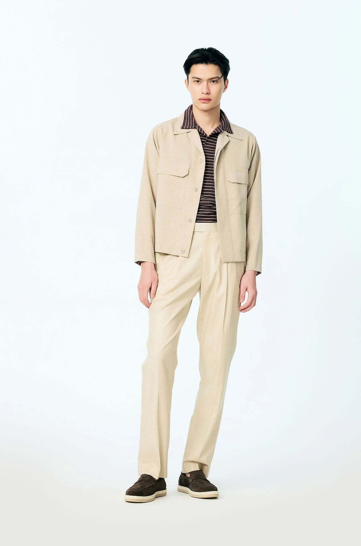 Striped French Terry Relaxed Polo - Image 12