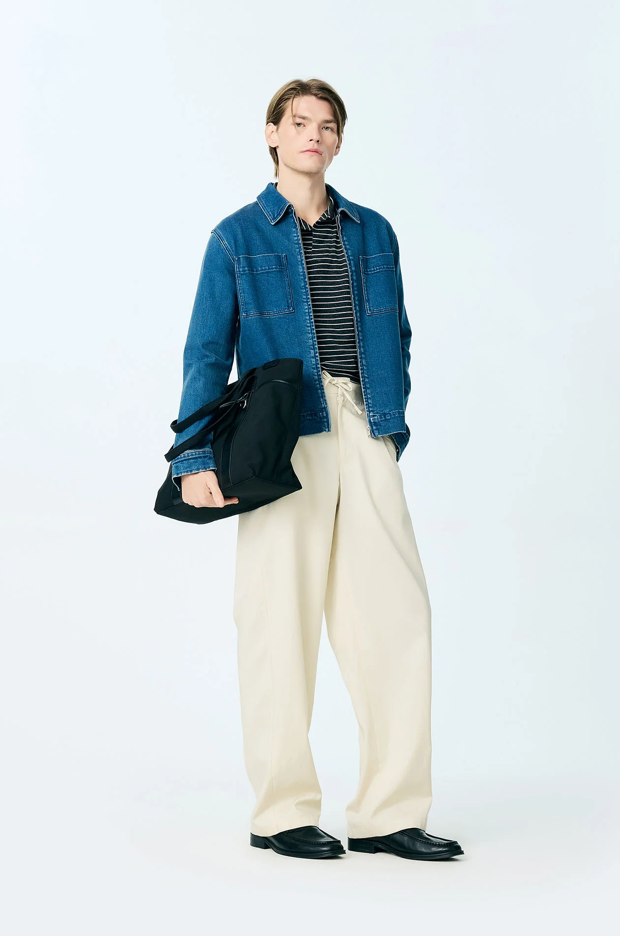 Striped French Terry Relaxed Polo - Image 8