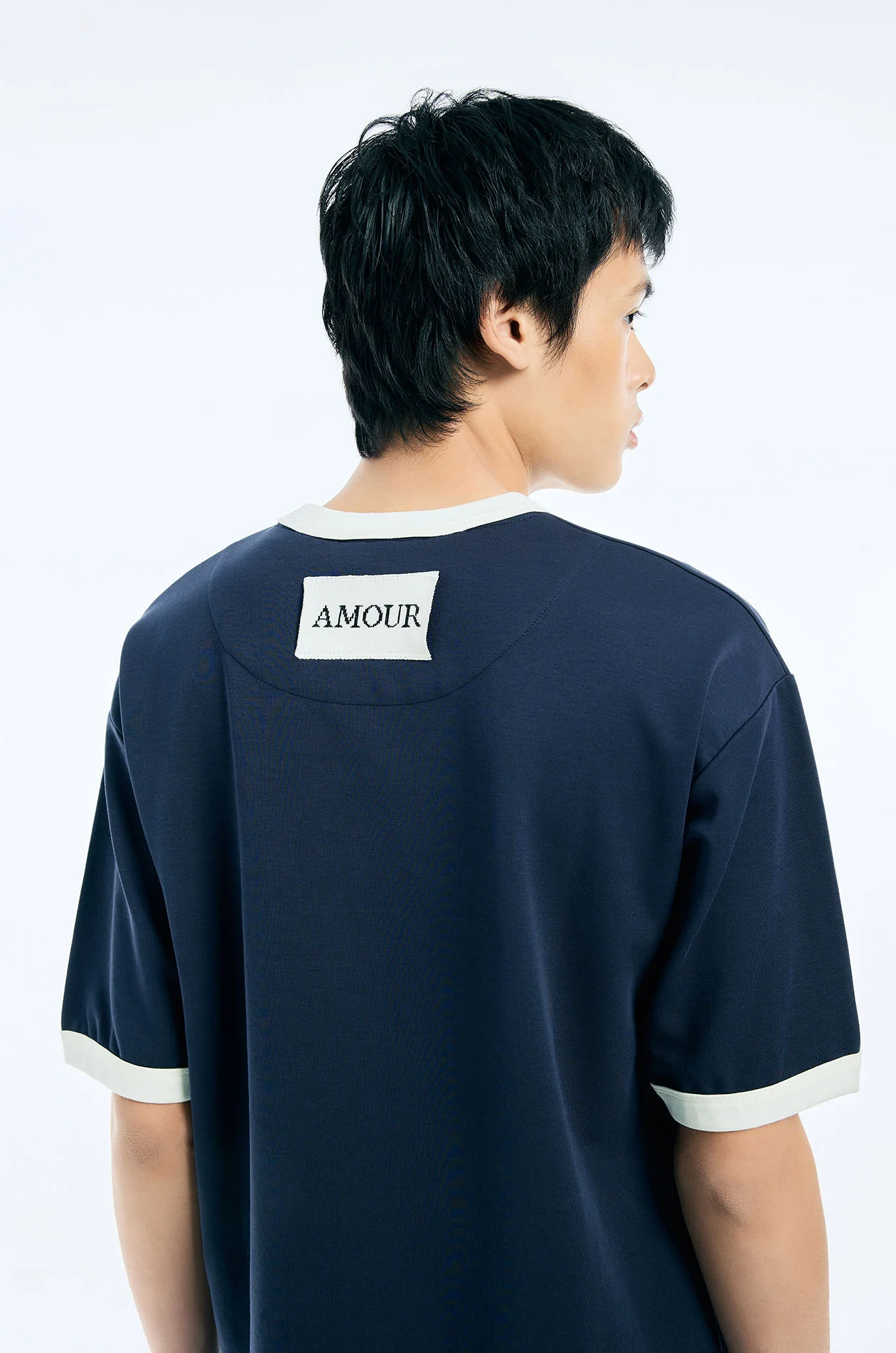 Rose Embroidered Ringer Tee - Image 4