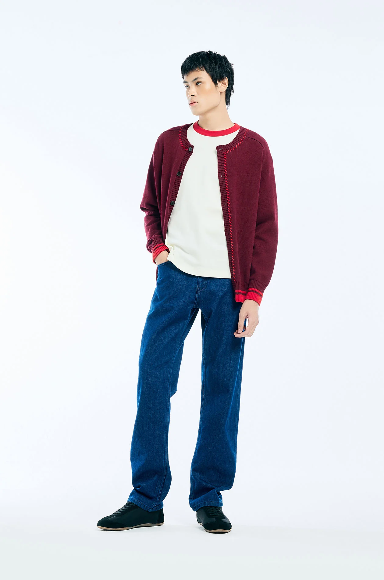 Rose Embroidered Ringer Tee - Image 7