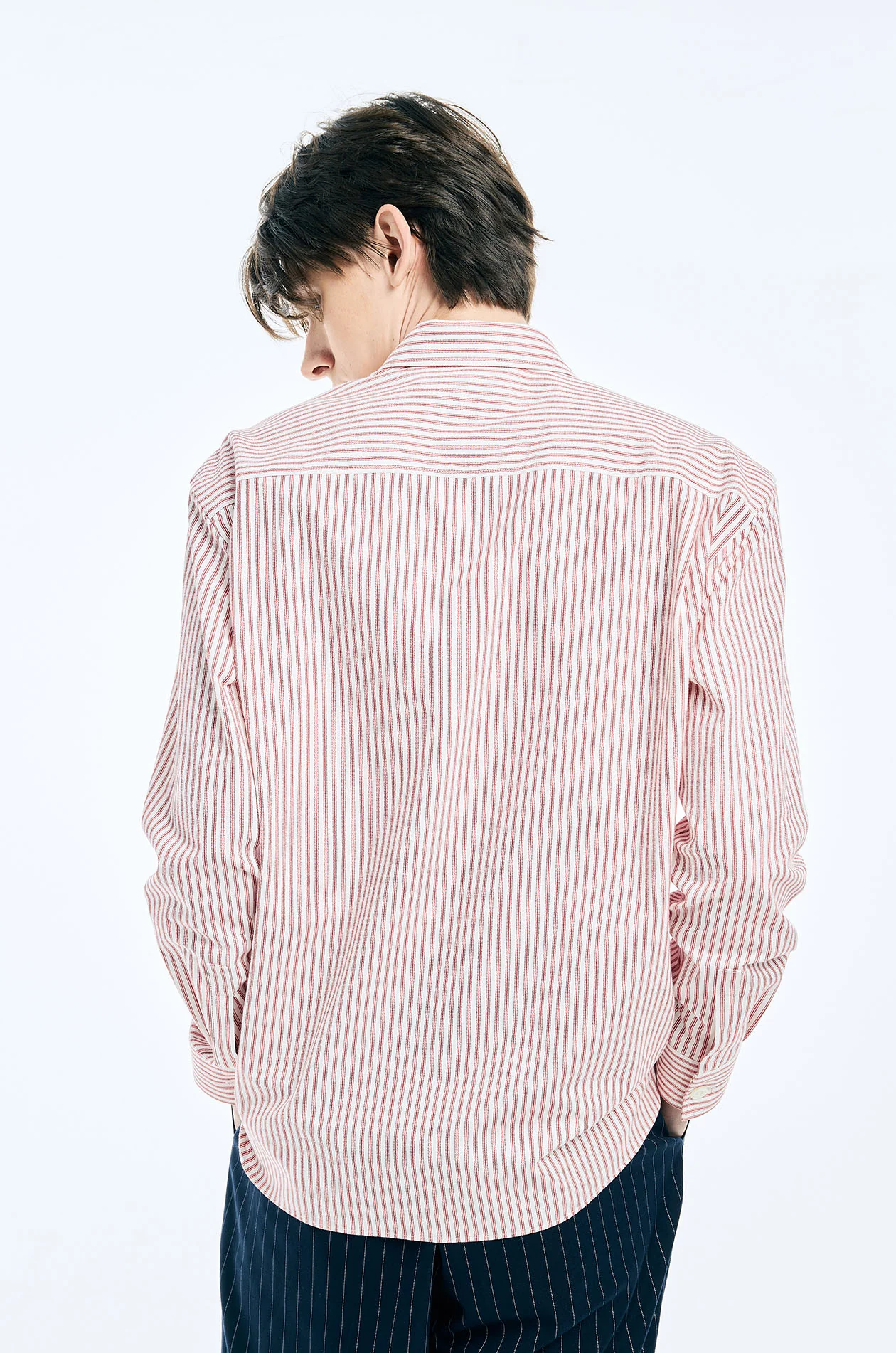 Rose Embroidered Striped Shirt - Image 4
