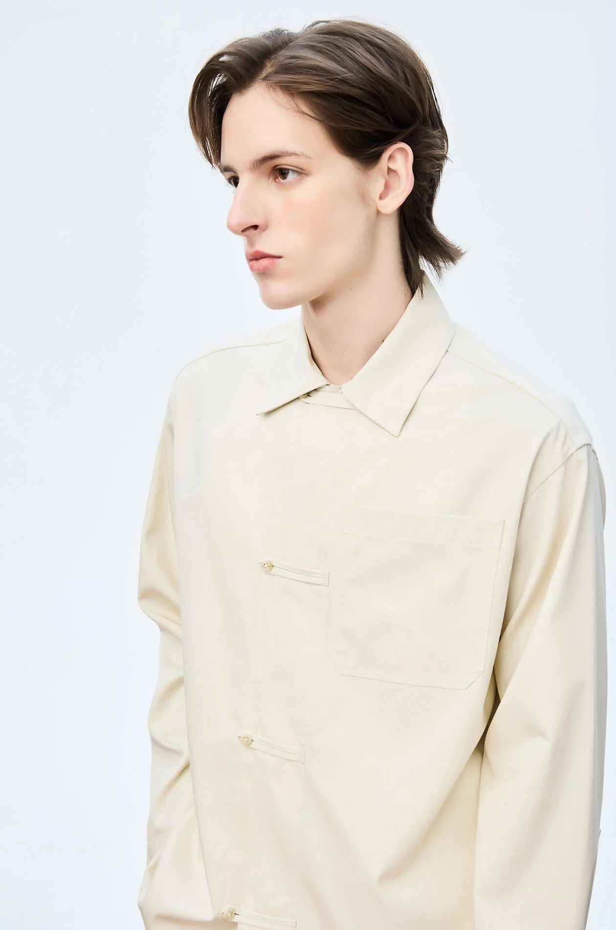 Chinese-Inspired Pocket Overshirt - Image 4