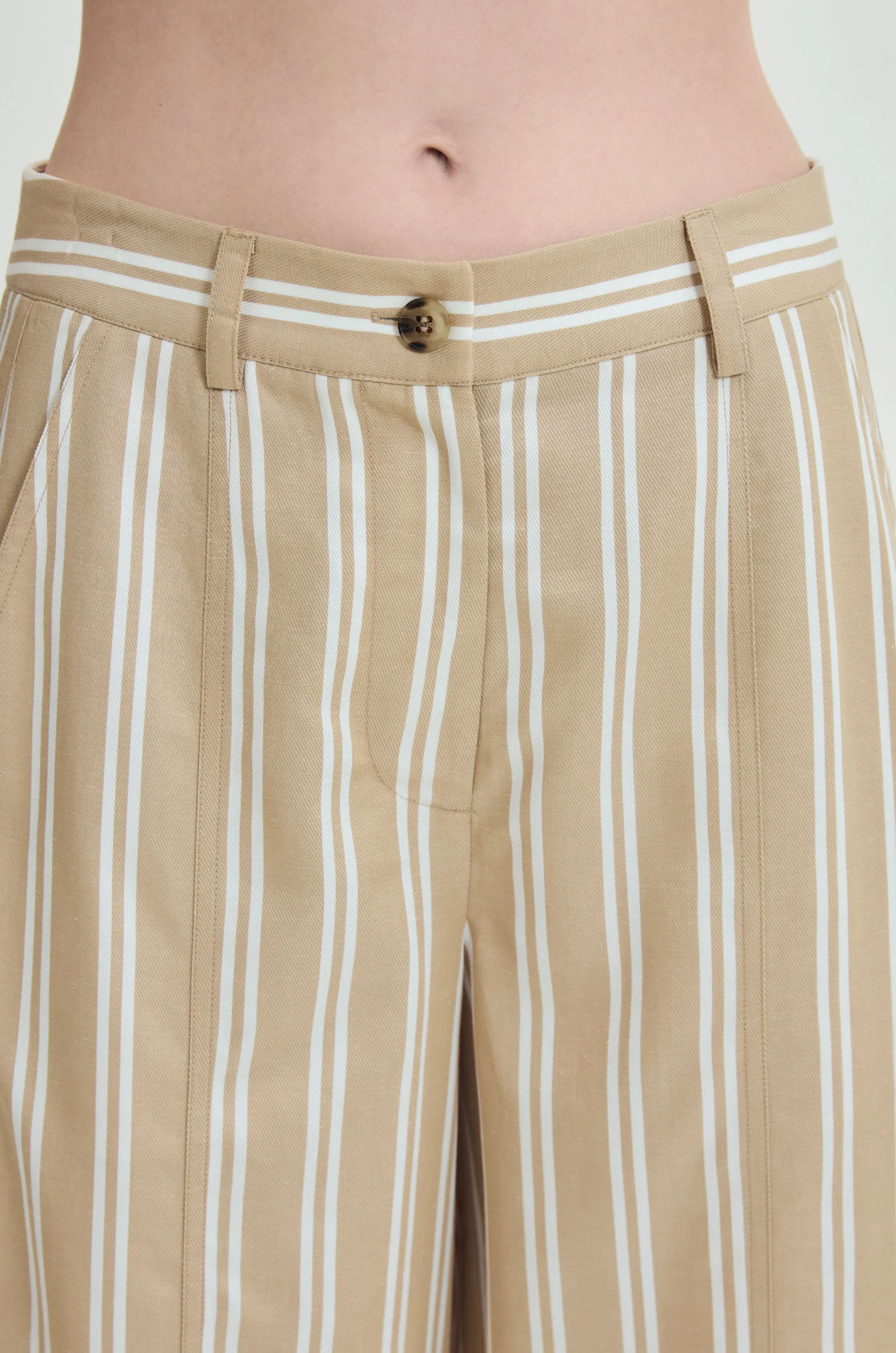 Striped Cropped Palazzo Pants - Image 3
