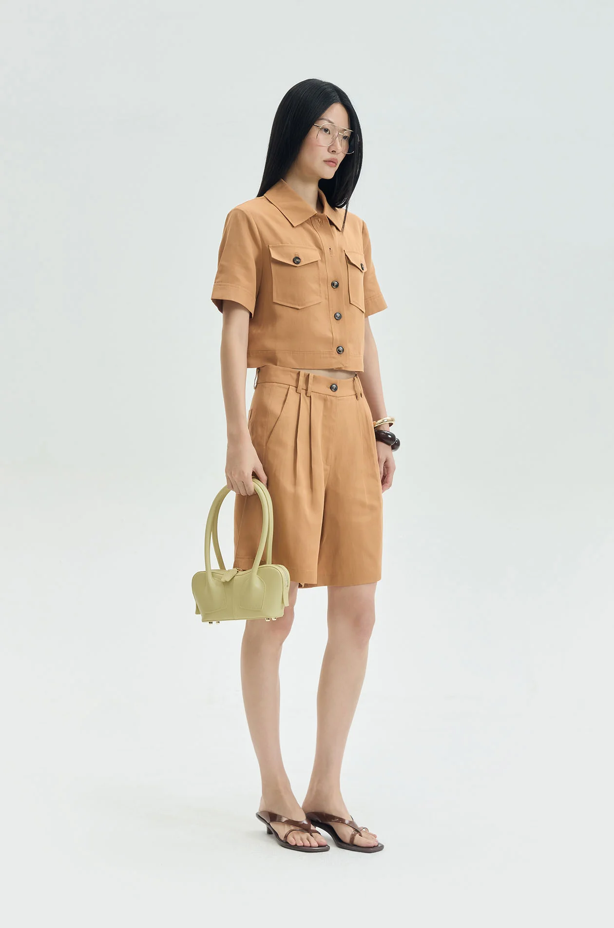 Cropped Relaxed Pocket Shirt