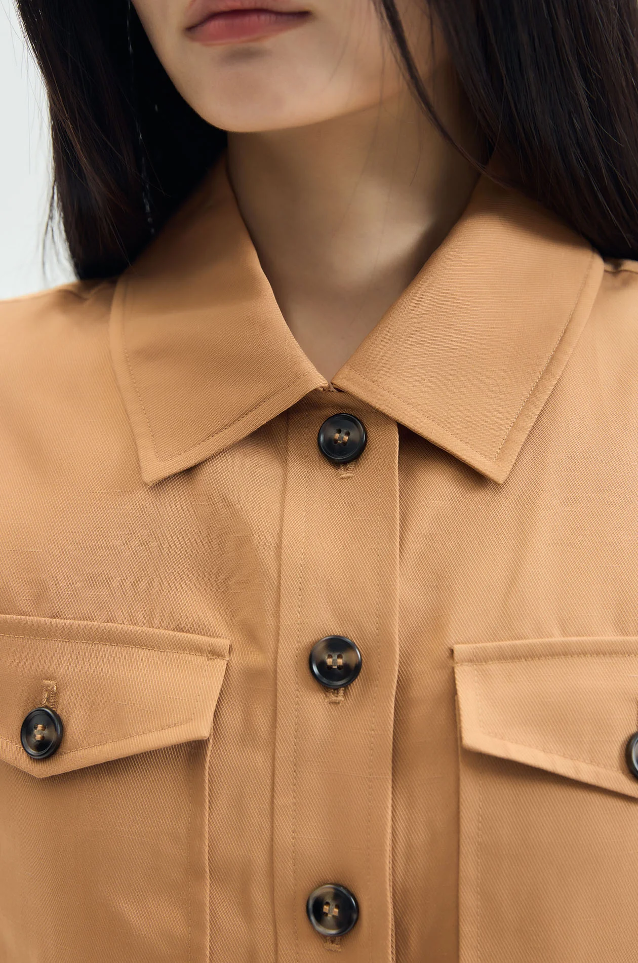 Cropped Relaxed Pocket Shirt - Image 3