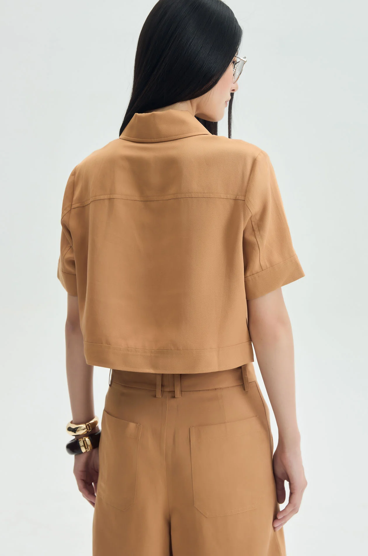 Cropped Relaxed Pocket Shirt - Image 4