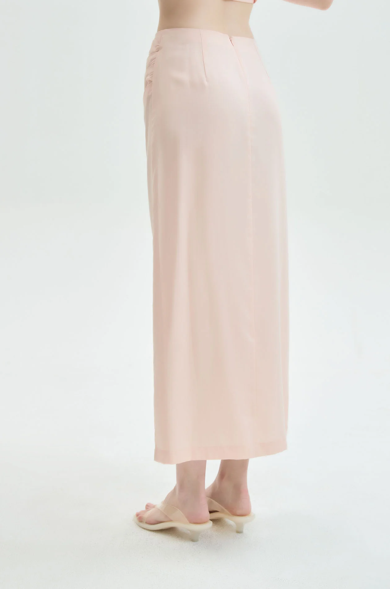 Wrapped Lyocell Pencil Midi Skirt - Image 4