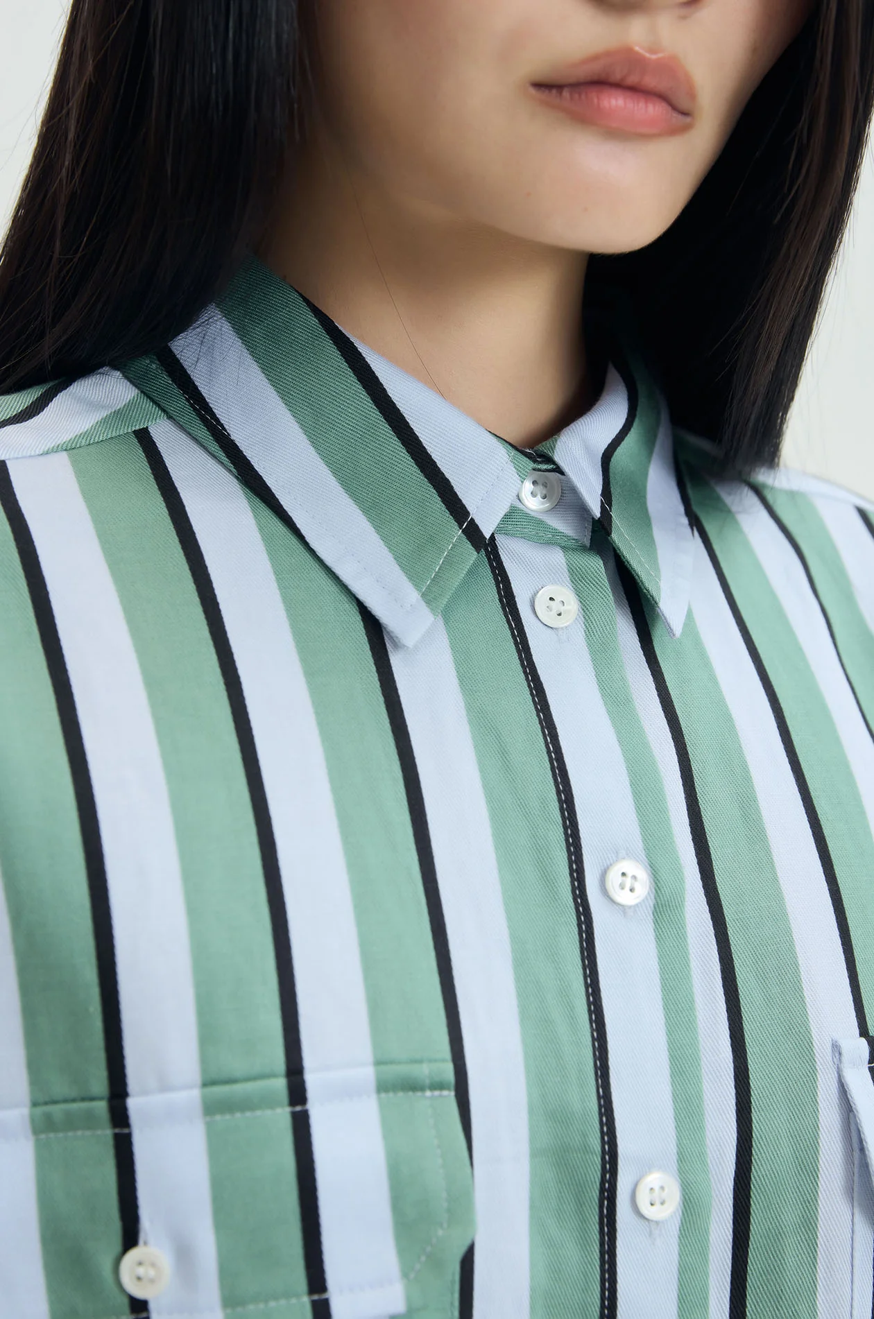 Striped Lyocell Pocket Shirt - Image 3