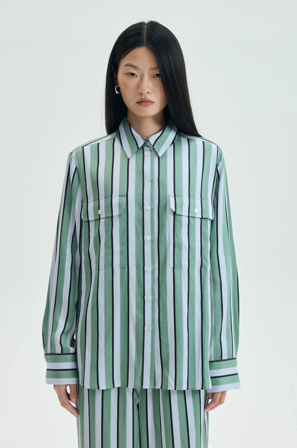 Striped Lyocell Pocket Shirt - Image 6