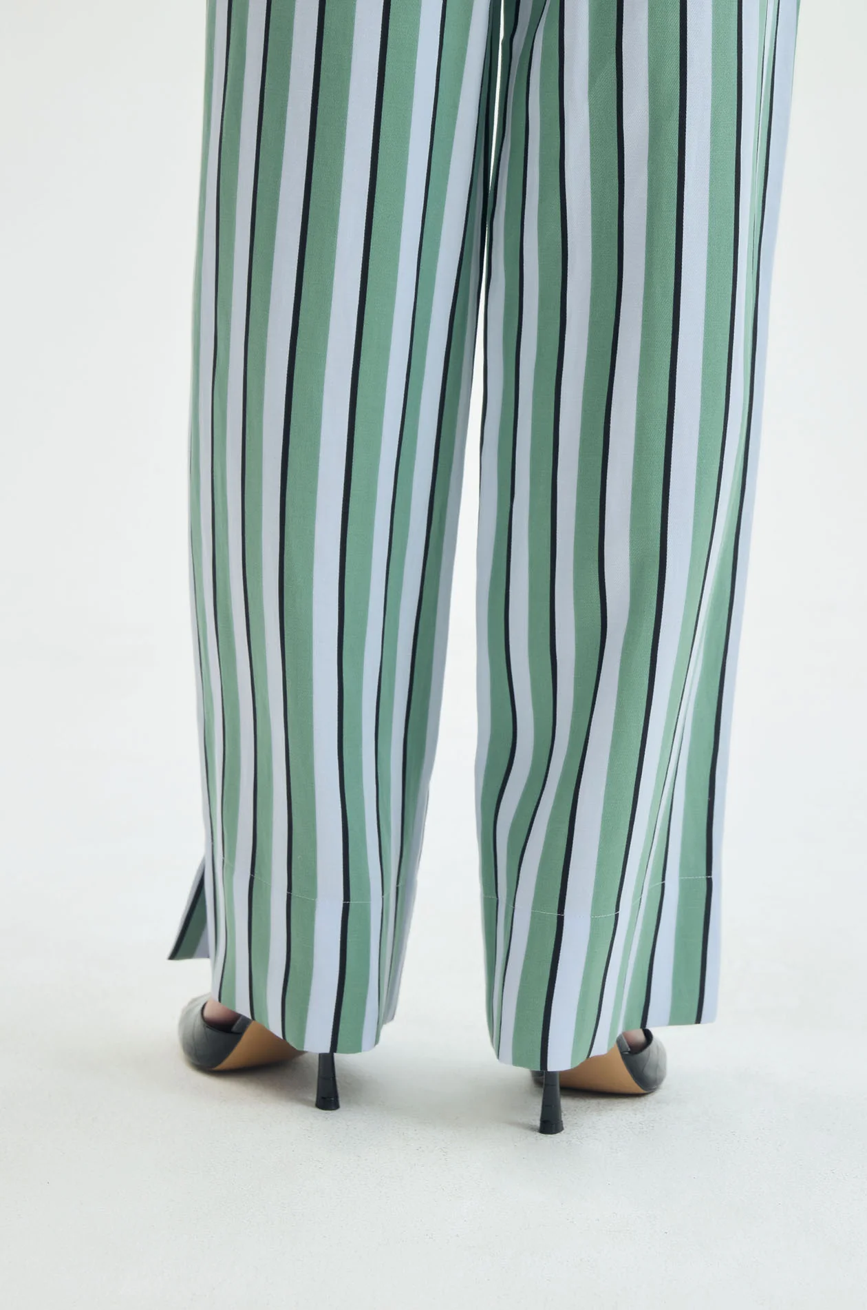 Striped Lyocell Leisure Pants - Image 4