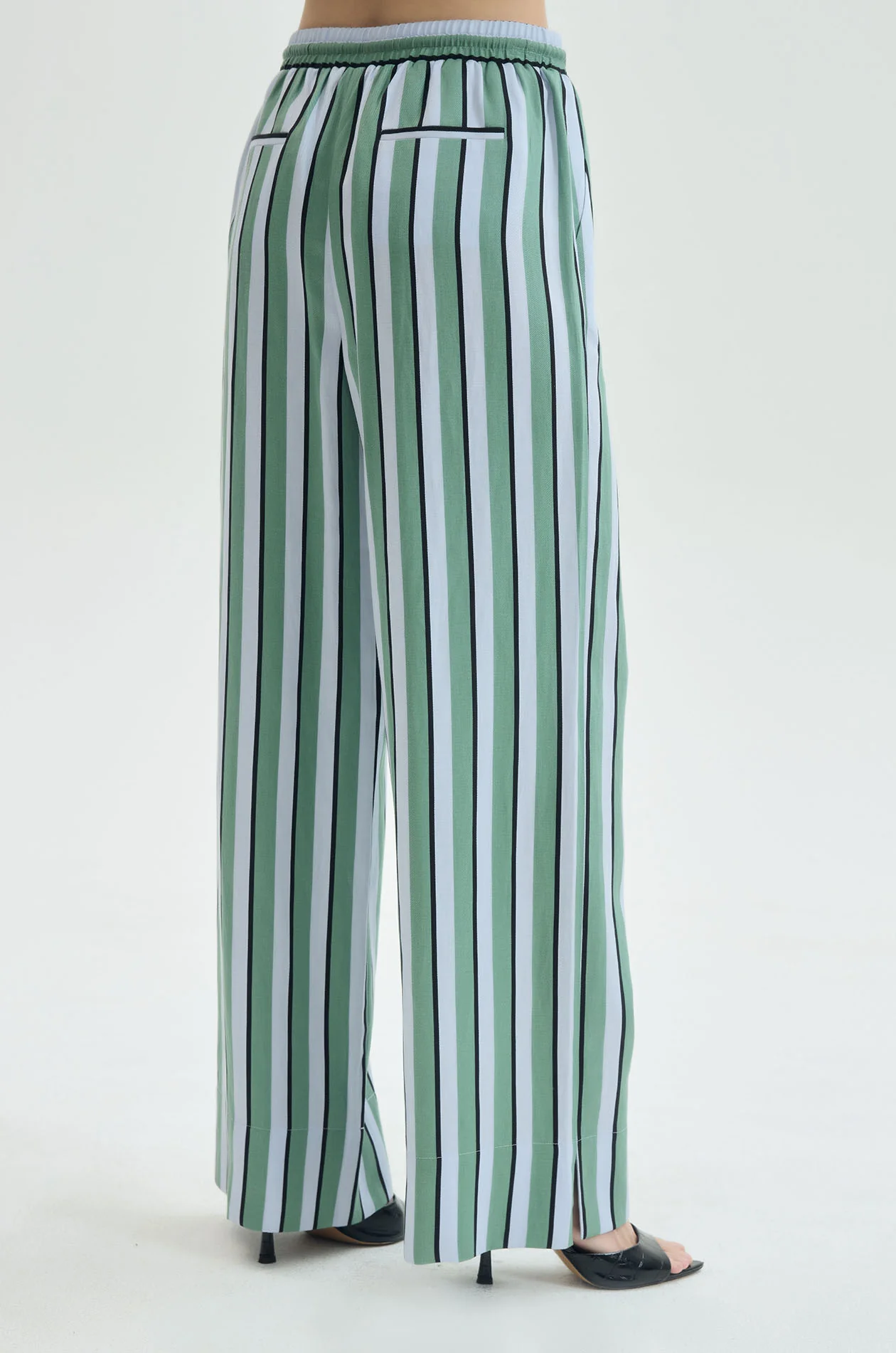 Striped Lyocell Leisure Pants - Image 5