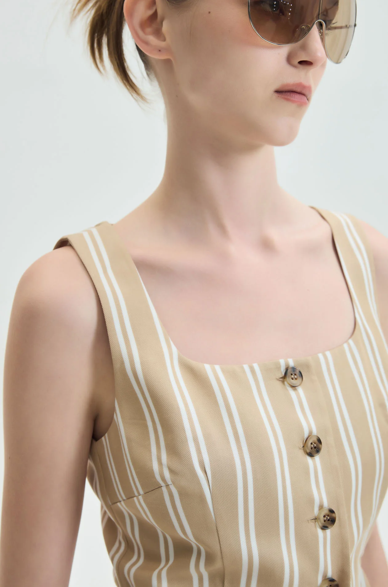 Striped Single-Breasted Casual Vest - Image 3