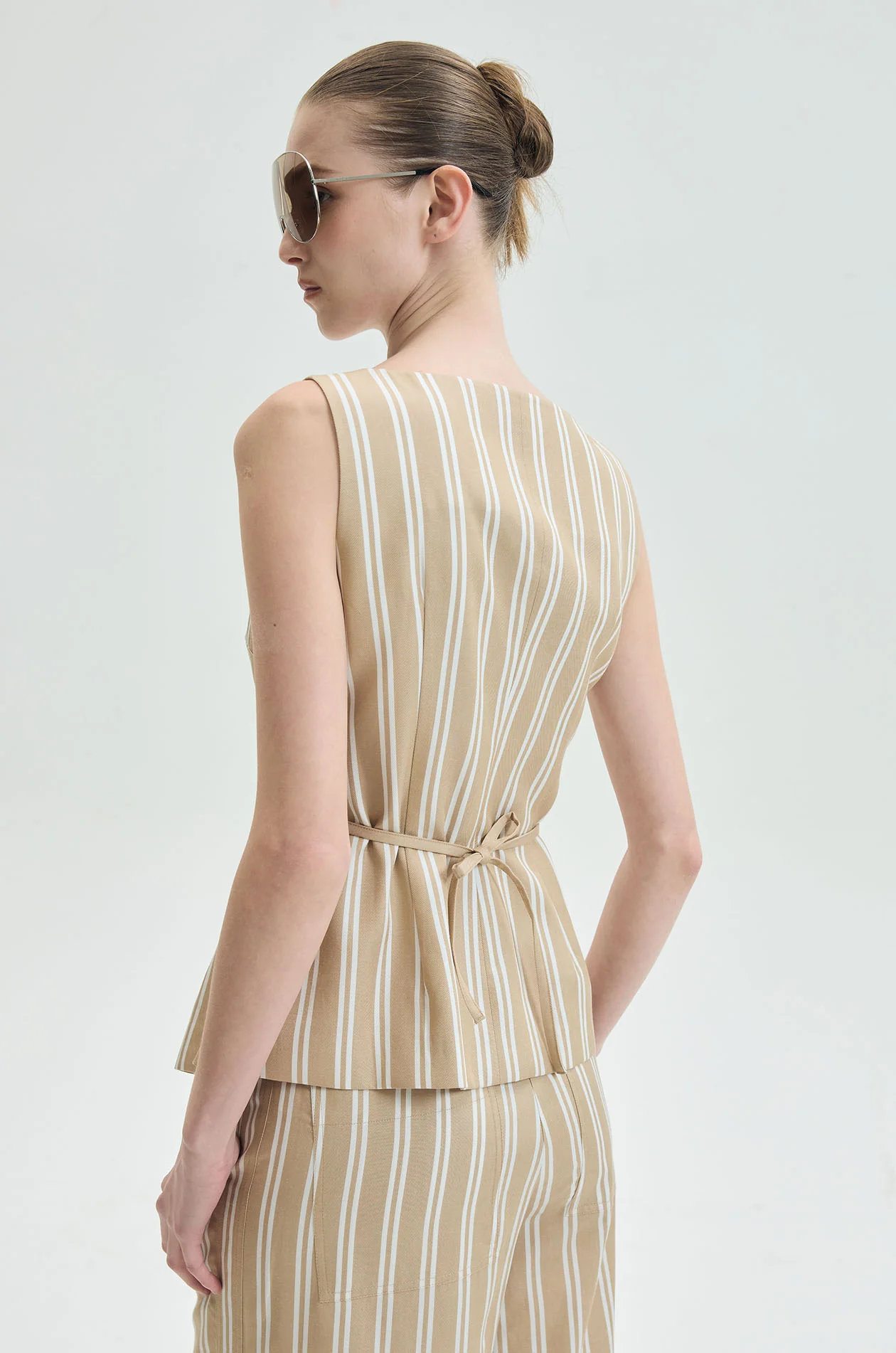 Striped Single-Breasted Casual Vest - Image 5