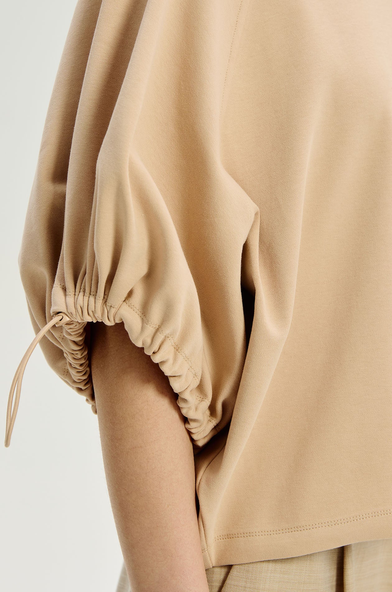 Drawstring Sleeve Oversized Top - Image 4