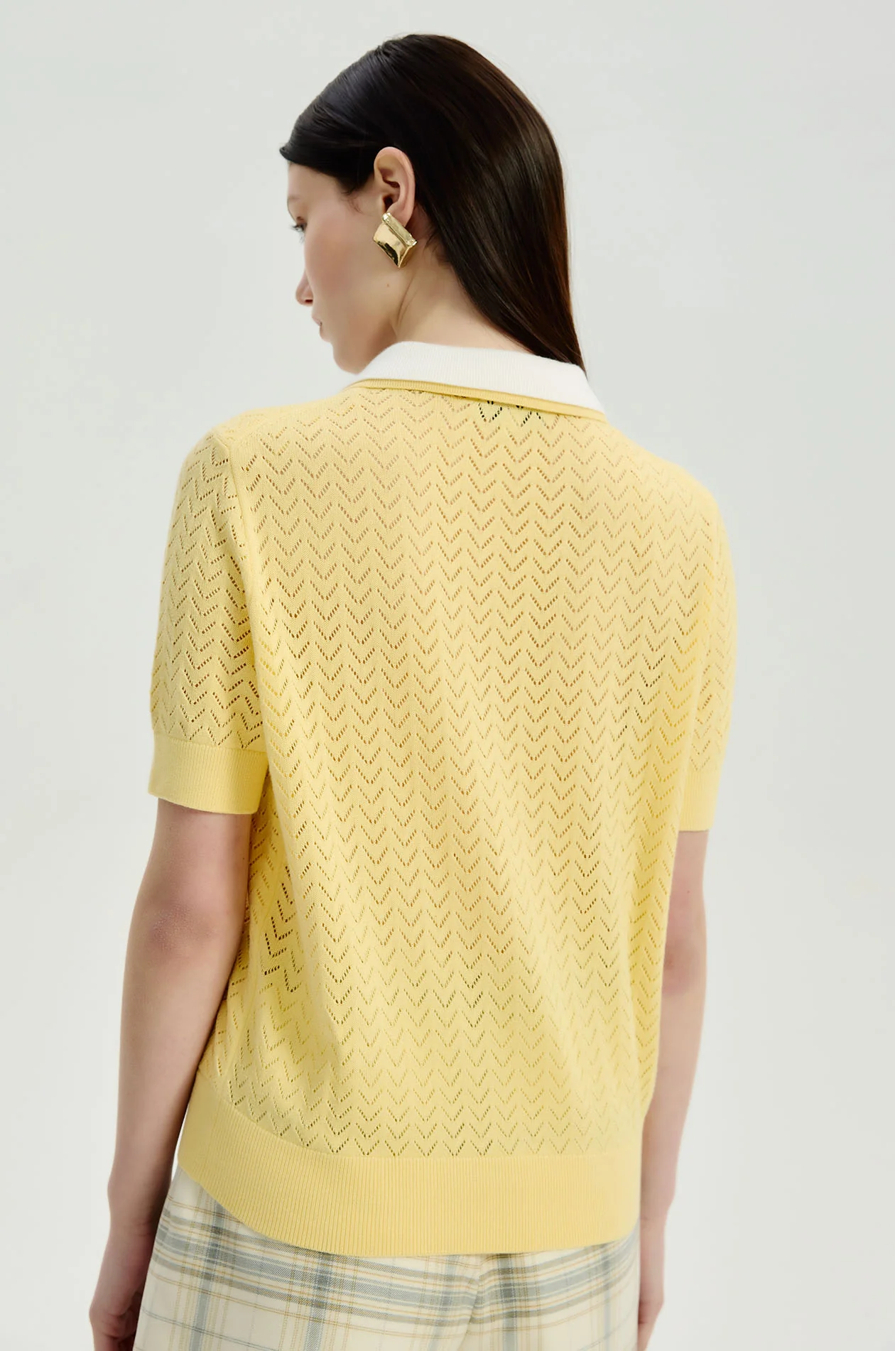 Openwork Double‑Collar Polo - Image 4
