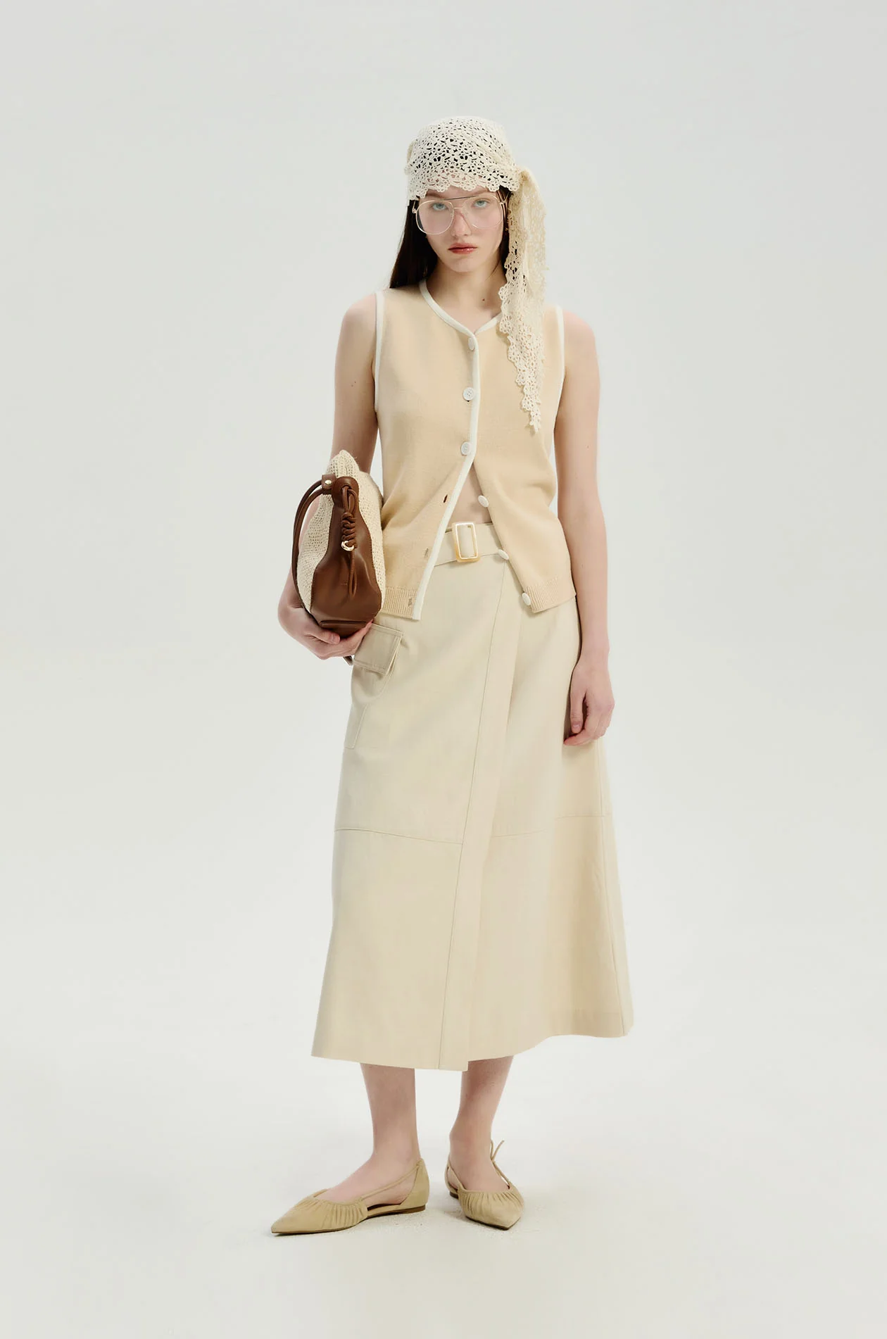 Wrapped Skirt with Belt
