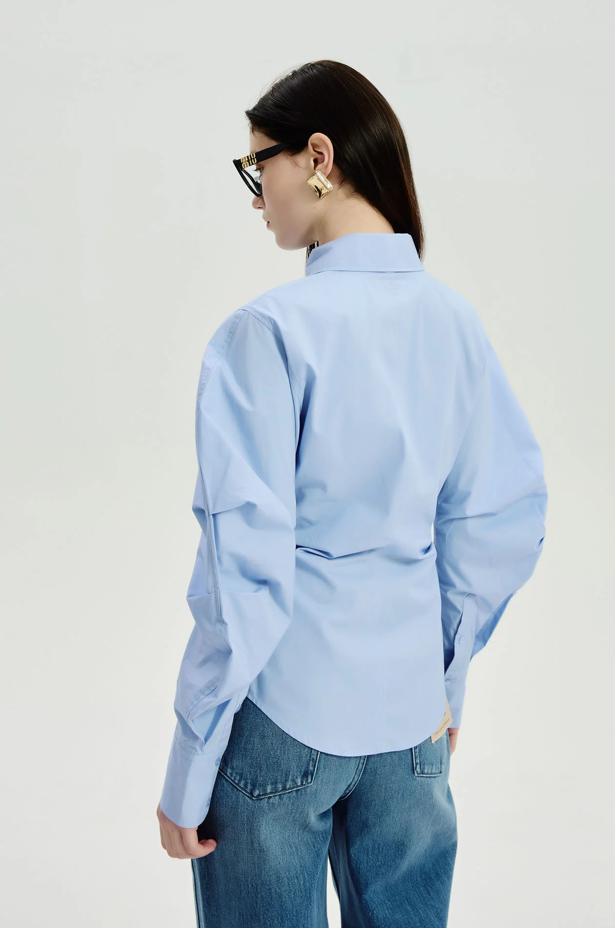 Ruched Poplin Shirt - Image 5