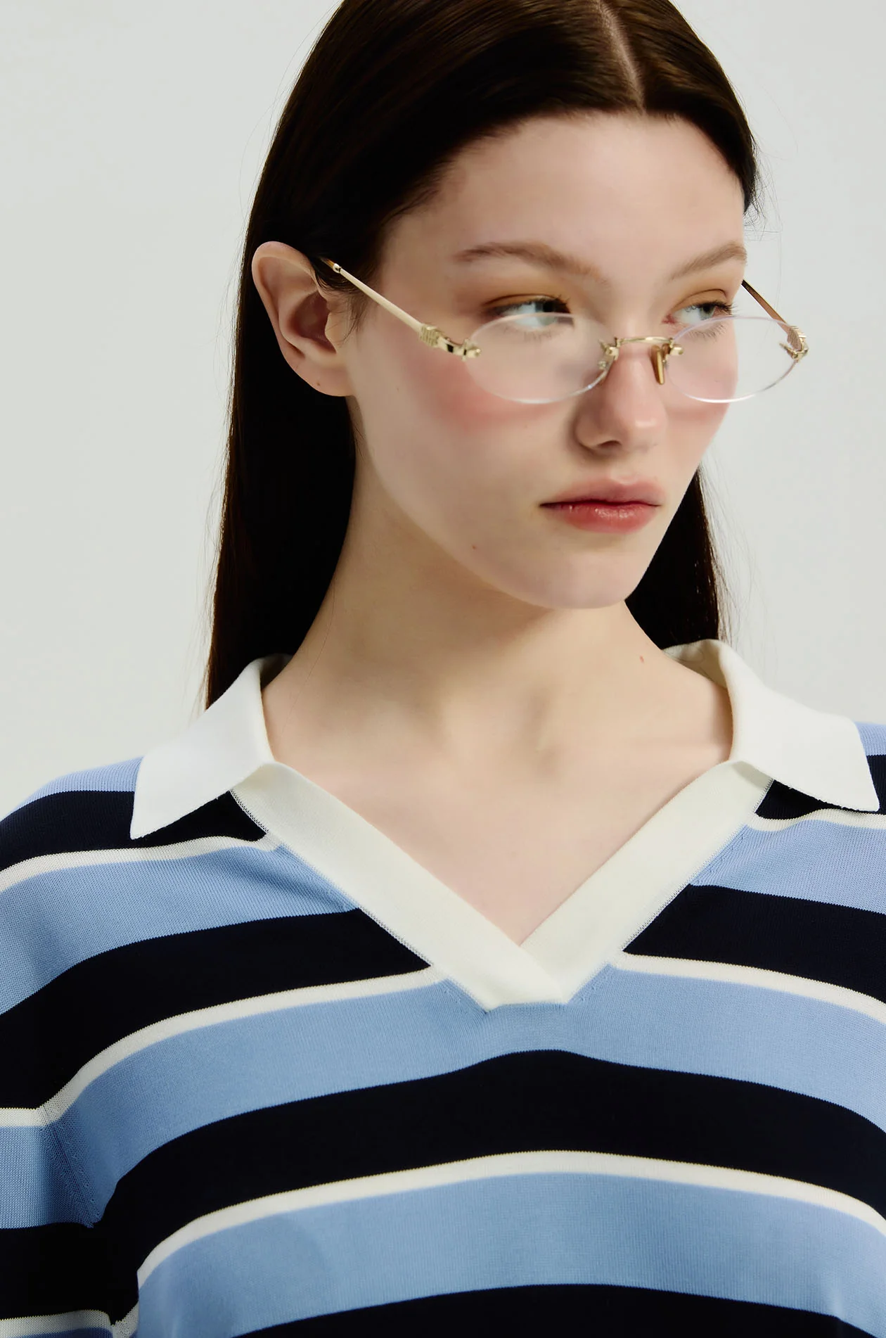 Cropped Long Sleeve Polo - Image 3